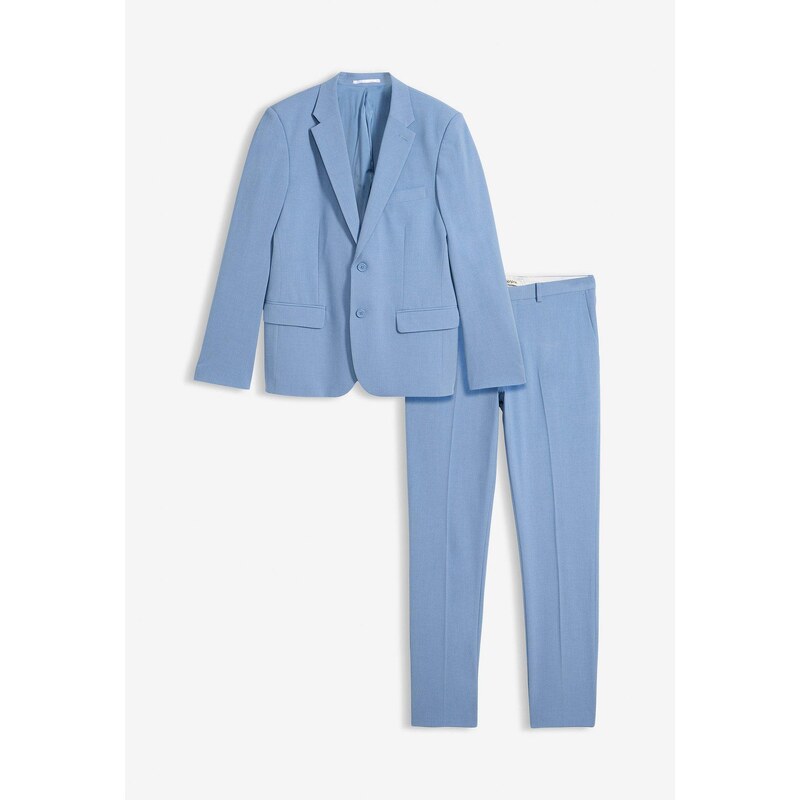bonprix 2-dielny oblek, super strečový, Slim Fit, farba modrá 68472165
