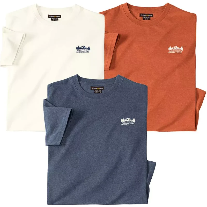 Sada 3 tričiek Forest Expedition Atlas For Men Oranžová 68486371