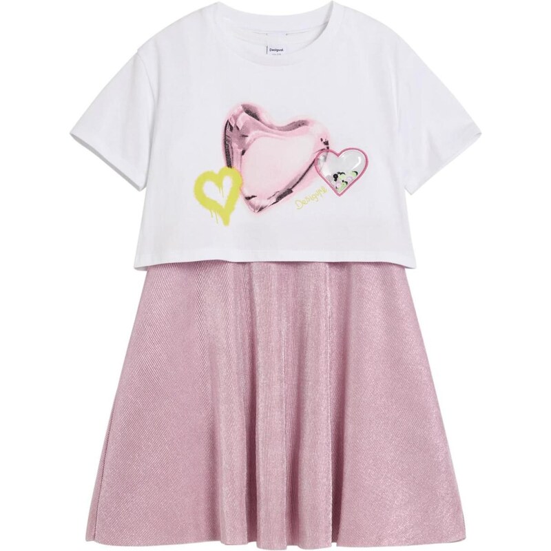 Desigual Šaty žltá / ružová / pastelovo ružová 68490344