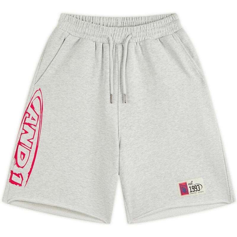 AND1 Nohavice svetlosivá / červená 68490415