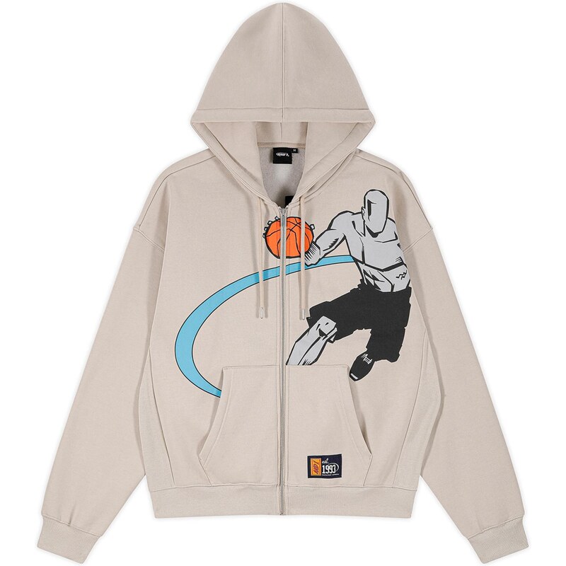 AND1 Tepláková bunda béžová 68490408