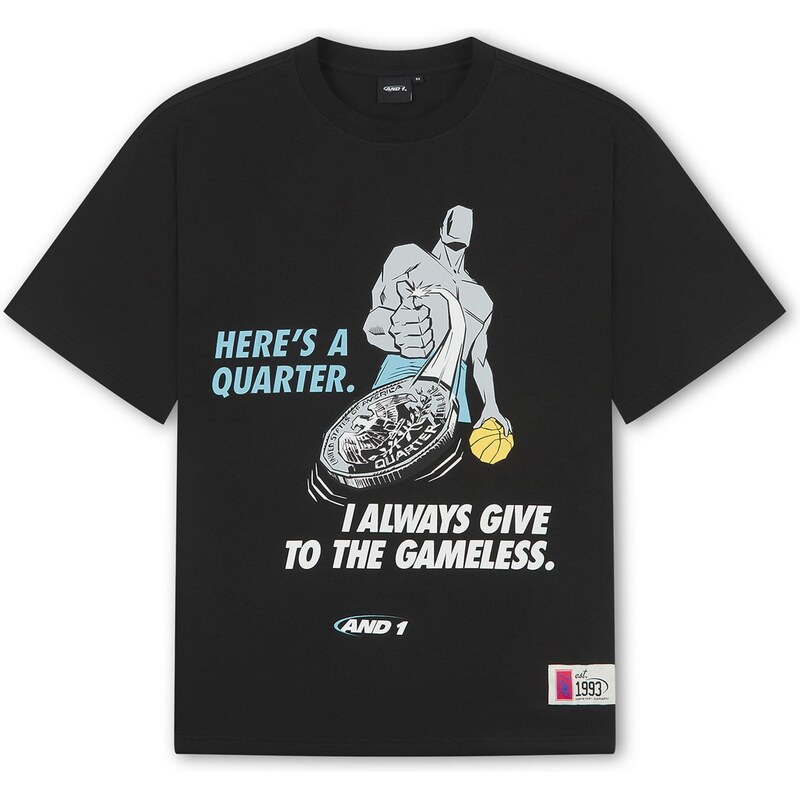 AND1 Tričko Gameless Trash Talk azúrová / svetlosivá / čierna / biela 68490417