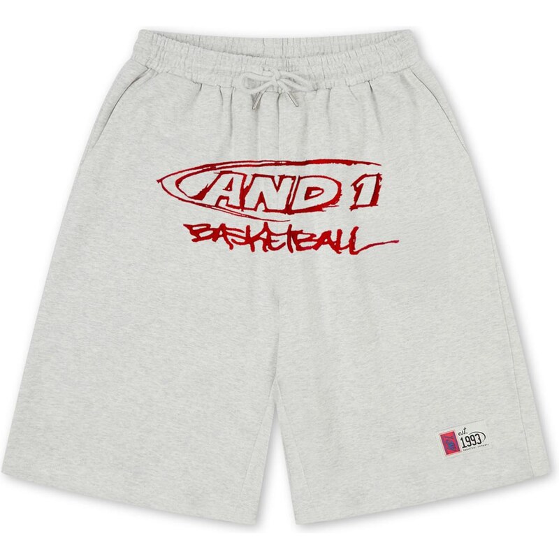 AND1 Nohavice sivá / červená 68490423