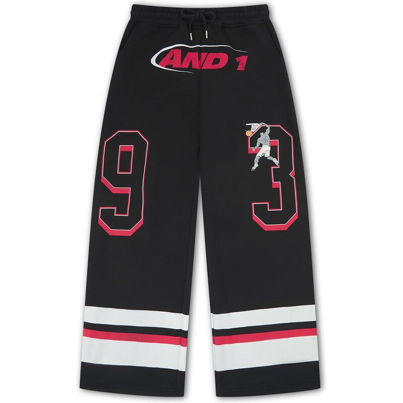 AND1 Nohavice červená / čierna / biela 68490440