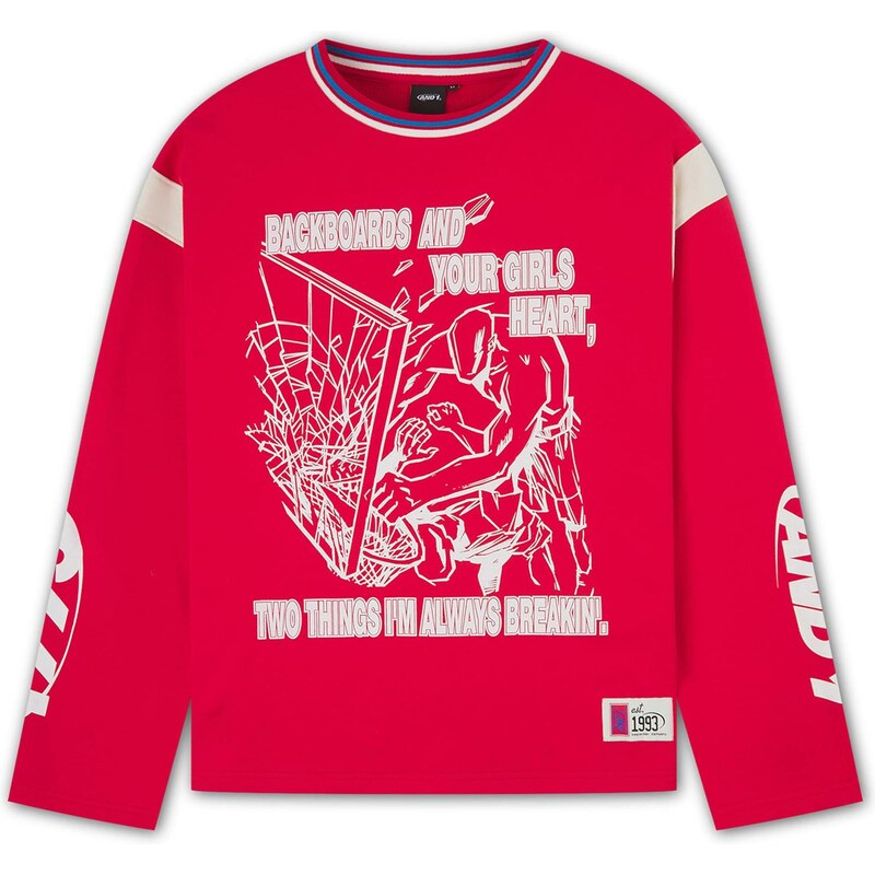 AND1 Mikina modrá / červená / biela 68490456