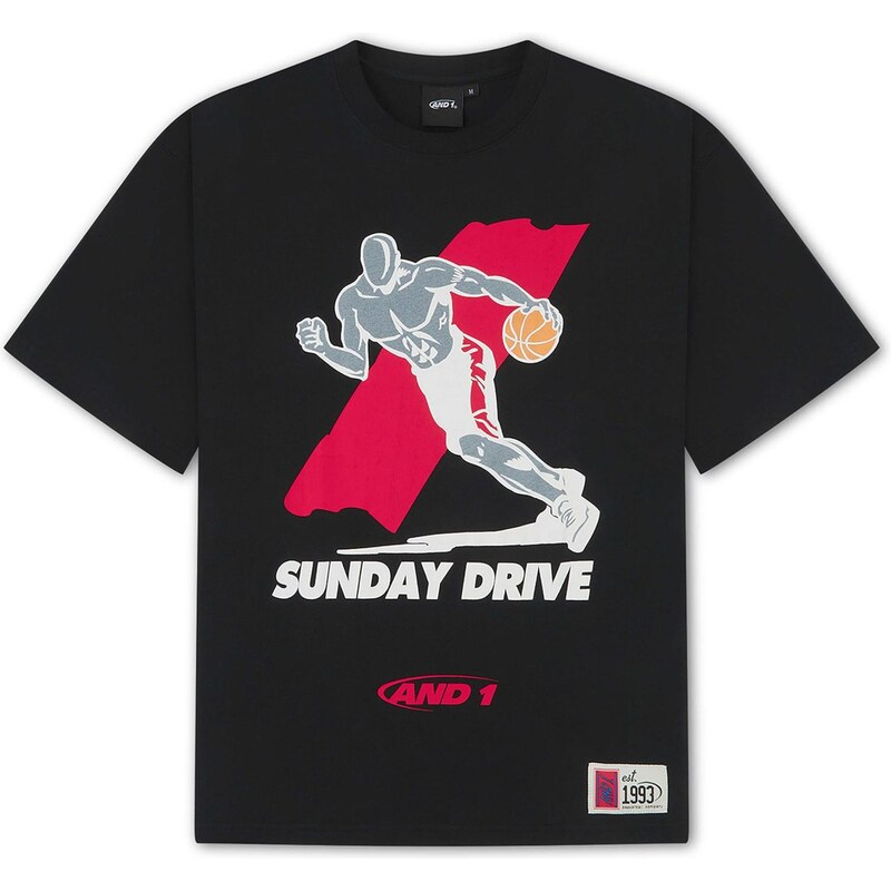 AND1 Tričko Core Sunday Drive sivá / červená / čierna 68490488