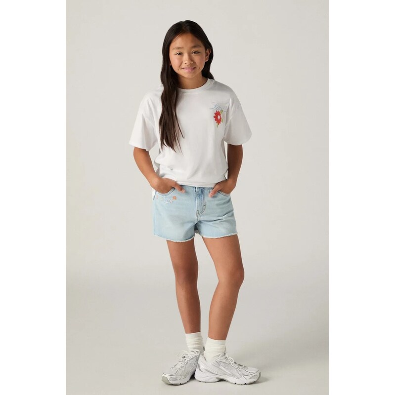 Levis šortky detské rifľové CROCHET APPLIQUE A LINE SH 68488113