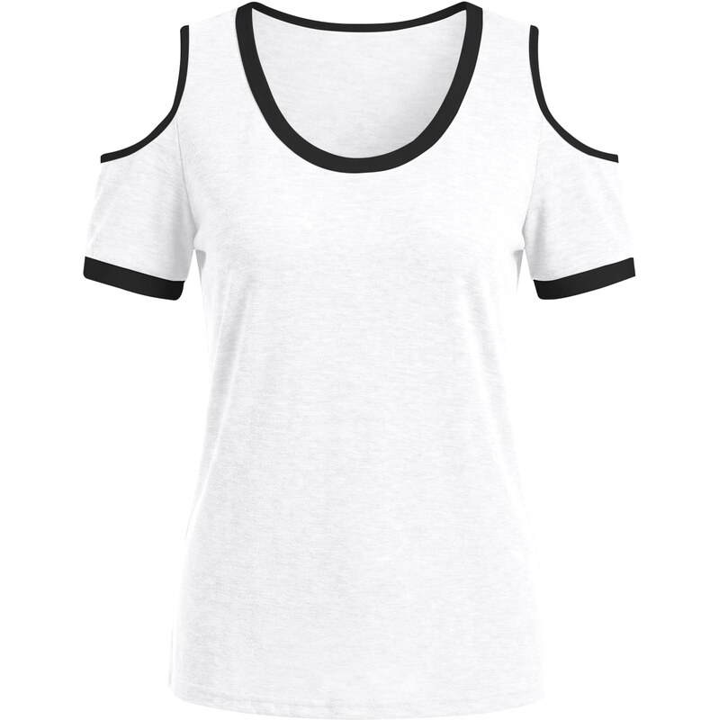 Imily Bela Tričko čierna / biela melírovaná 68490893