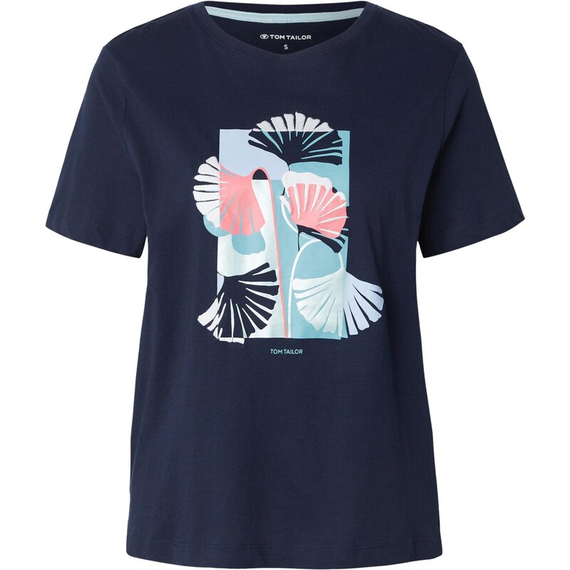 TOM TAILOR Tričko tyrkysová / tmavomodrá / nebesky modrá / 68491027