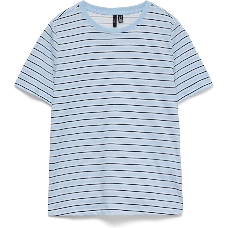VERO MODA Tričko VMPAULINA námornícka modrá / modrosivá / biela 68491262