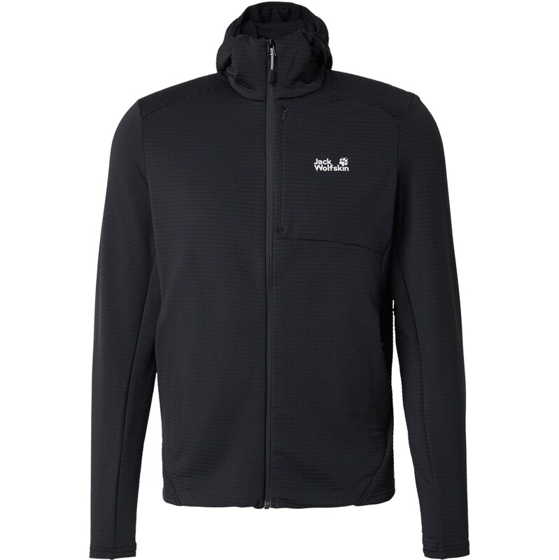 JACK WOLFSKIN Funkčná flisová bunda LITESTRIDE čierna / biela 68491300