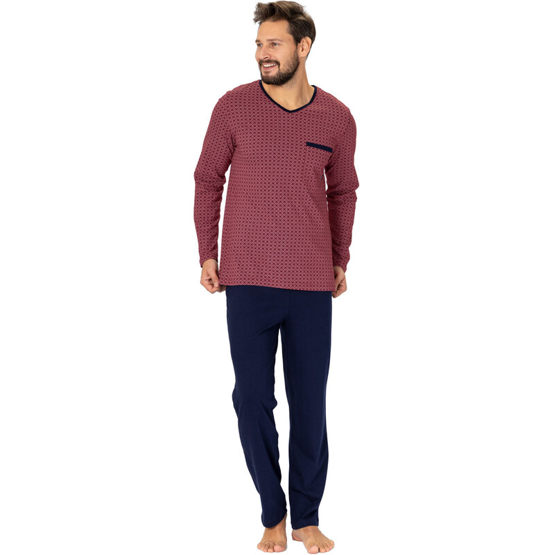 Hotberg(M-Max) Pánske pyžamo Big-Carl1003 1-bordo 4XL 68488835