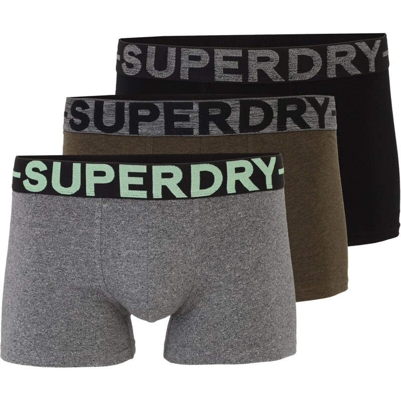 Superdry & Co Boxerky sivá / olivová / čierna 68491481