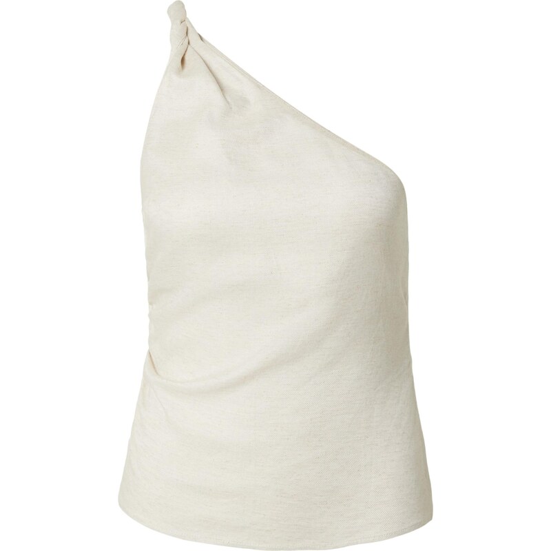 The Base Theory Top TWISTED LINEN TOP béžová 68491640