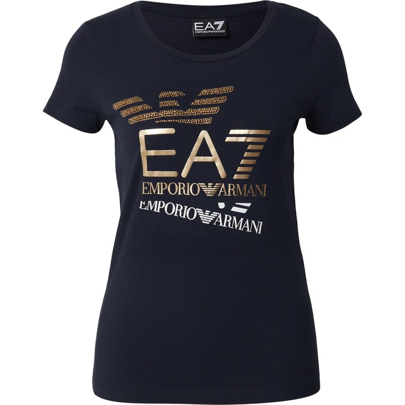 EA7 Emporio Armani Tričko námornícka modrá / zlatá 68491703