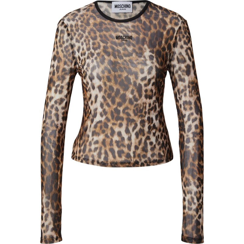 Moschino Jeans Tričko krémová / čokoládová / tmavohnedá 68491723