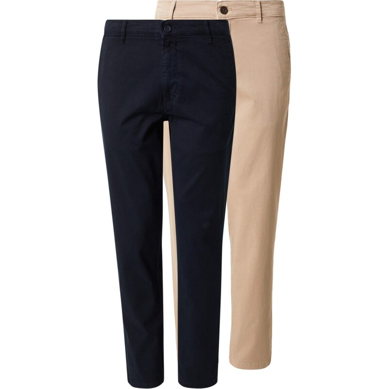 JACK & JONES Chino nohavice farba ťavej srsti / tmavomodrá 68491811