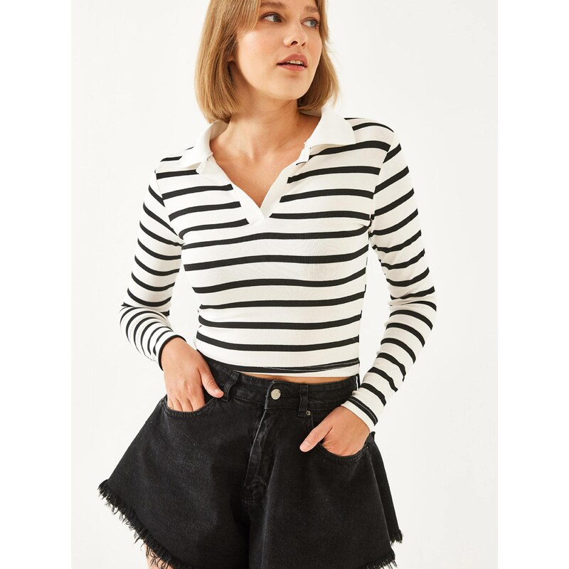 Bianco Lucci Tričko čierna / biela 68491920