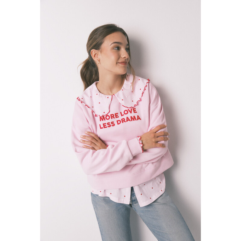 womensecret Ružová bavlnená mikina 68525254