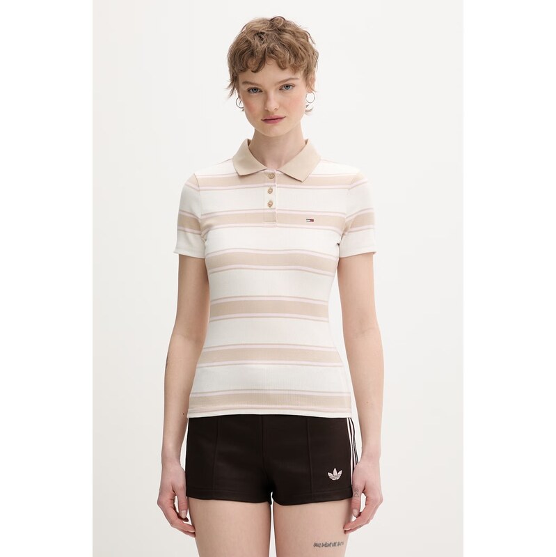 Tommy Jeans polo tričko dámske bavlnené s elastanom 68493797
