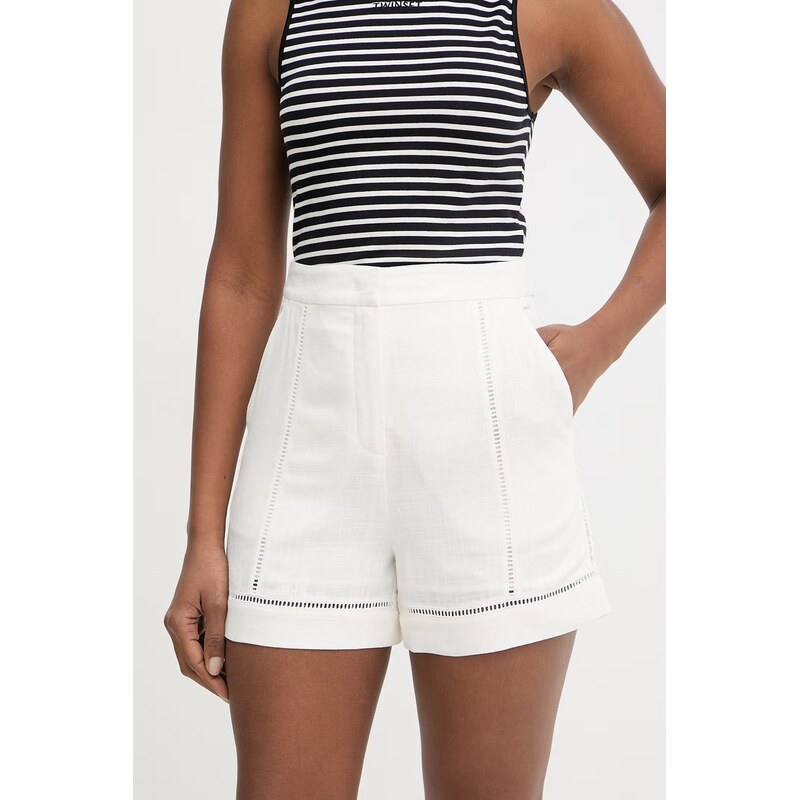 Karl Lagerfeld šortky dámske s prímesou ľanu 68493832