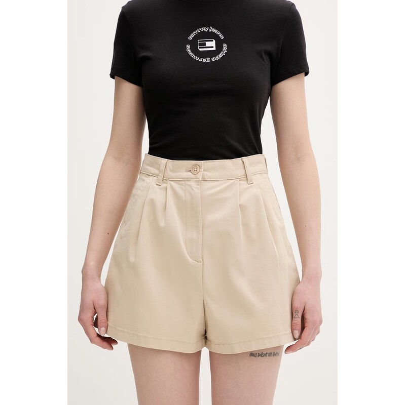 Tommy Jeans šortky dámske bavlnené s elastanom 68493838