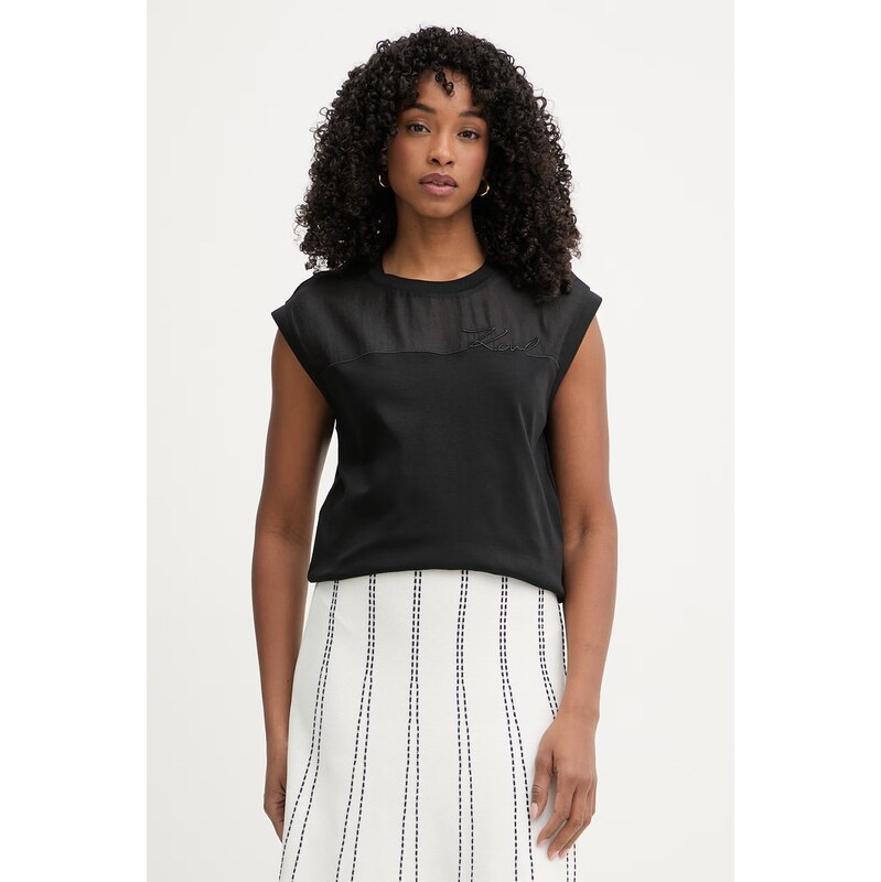 Karl Lagerfeld top dámsky bavlnený 68494023