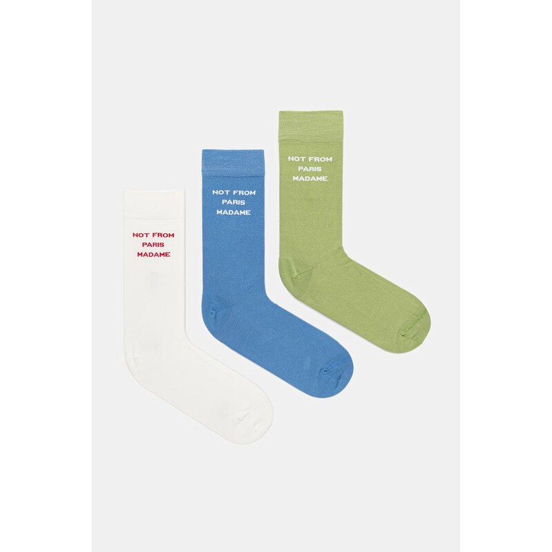 Drôle de Monsieur Ponožky pánske Le Pack de Chaussettes Slogan 3-pak 68494057