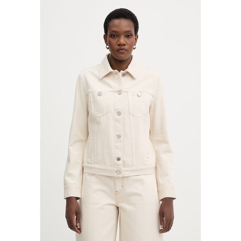 Trussardi džínsová bunda dámska bavlnená 68494089