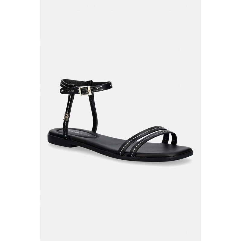 Tommy Hilfiger dámske kožené sandále FLAT SANDAL STITCHING 68494431