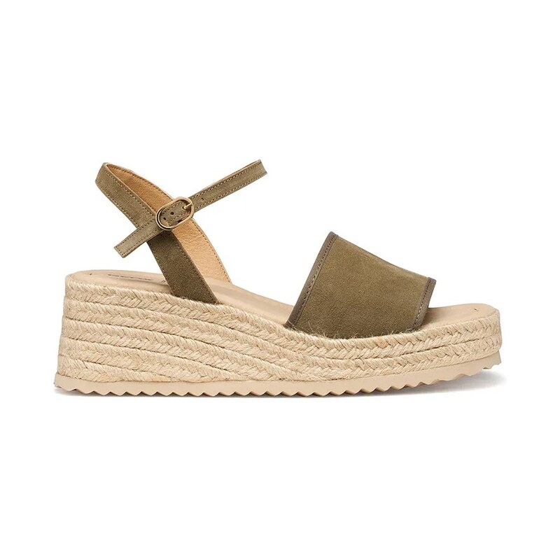 Geox sandále espadrilkové dámske kožené D ALEMERIA 68494418