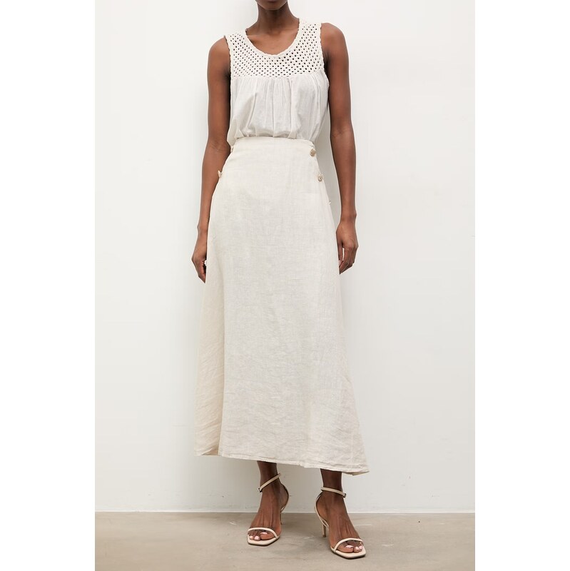 Answear.LAB ľanová sukňa 68494561