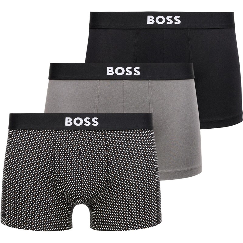 BOSS Boxerky ONE kamenná / čierna / biela 66609276