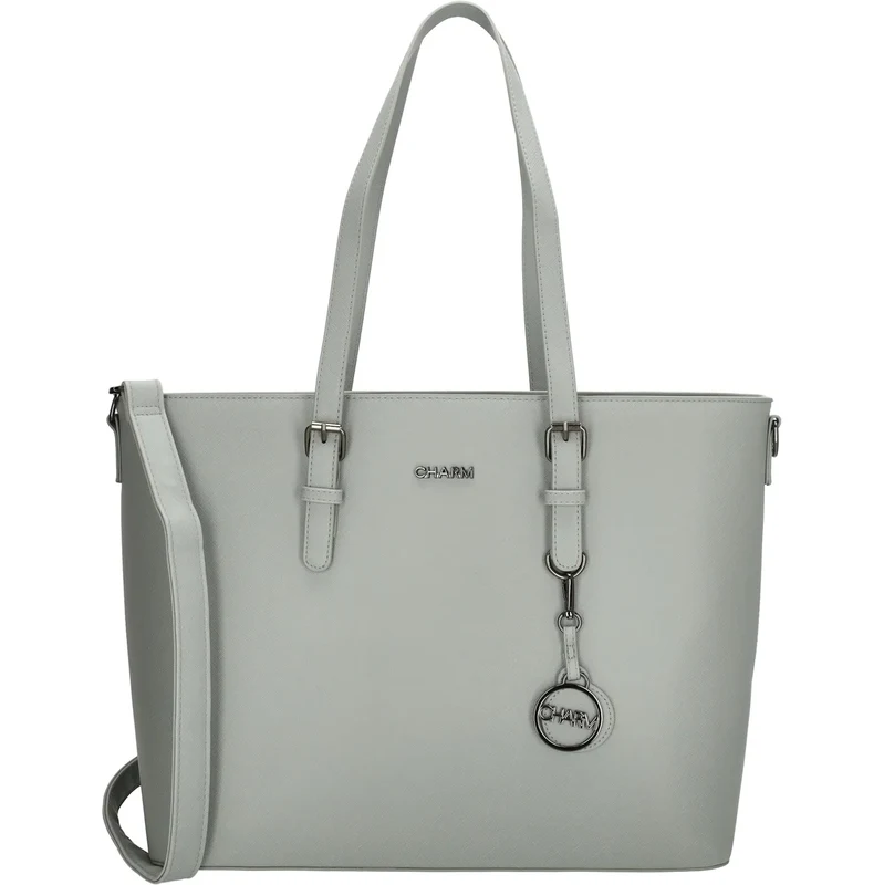 Charm London Sivá prémiová shopper kabelka „Rachel“ 68497154