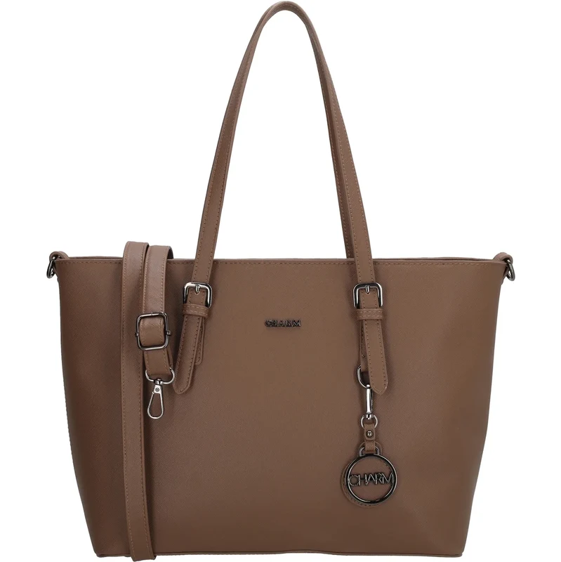 Charm London Tmavohnedá veľká shopper kabelka na rameno „Misty“ 68497159