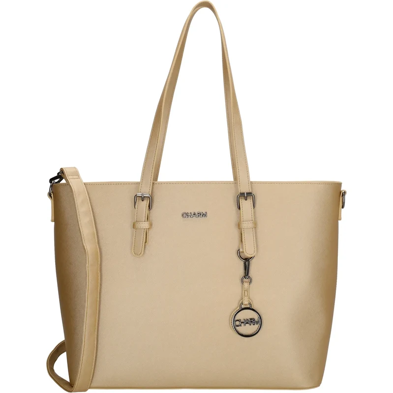 Charm London Zlatá prémiová shopper kabelka „Rachel“ 68497150