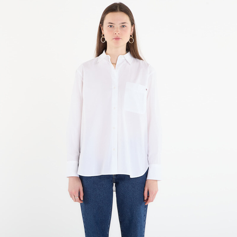 Košeľa Tommy Hilfiger Ess Poplin Easy Fit Shirt Optic White S 68497188