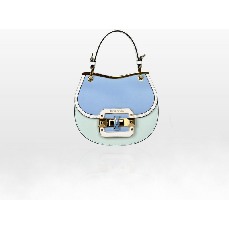 CROMIA IT JEWEL – kožená kabelka – svetlomodrá 68497372