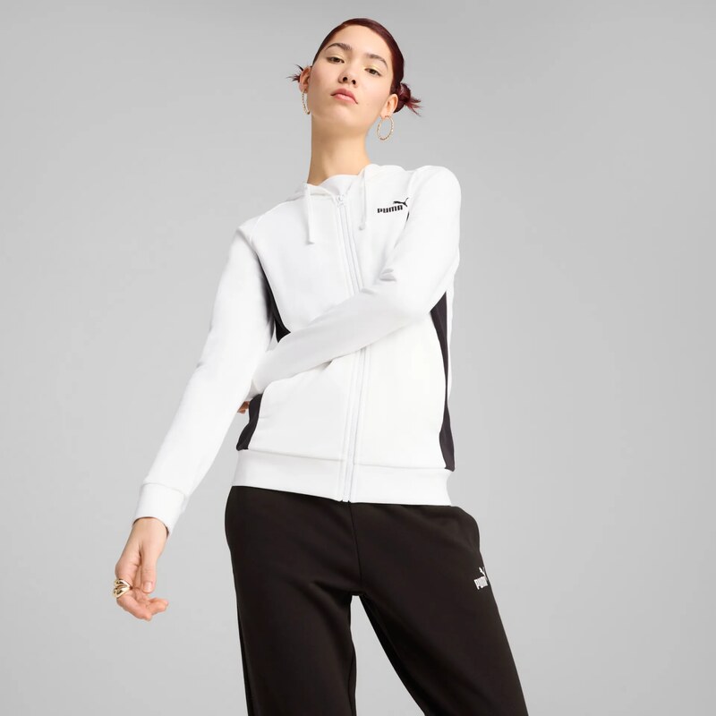 Puma W Hooded Sweat Suit TR cl WHITE 66975693