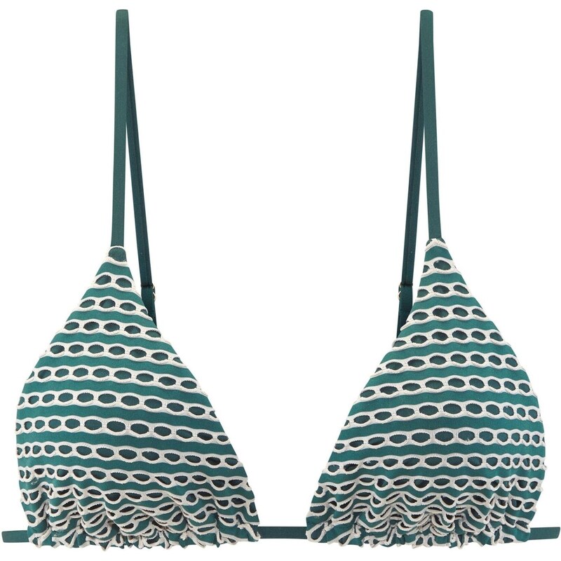 Copenhagen Studios Bikinový top petrolejová / biela 68500492