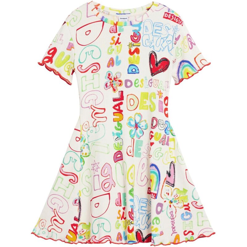 Desigual Šaty svetlomodrá / trávovo zelená / červená / biela 68500567