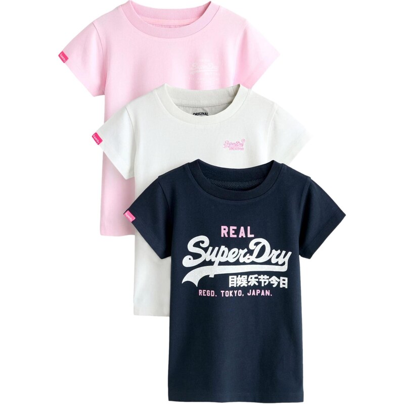 Superdry & Co Funkčné tričko námornícka modrá / ružová / biela 68530499