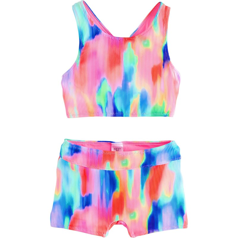 Next Bikiny modrá / svetlozelená / svetloružová / červená 68500723