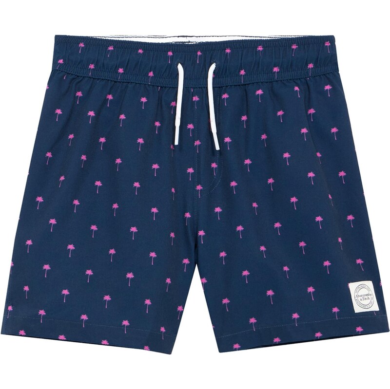 Abercrombie & Fitch Plavecké šortky CORE námornícka modrá / ružová 69541312