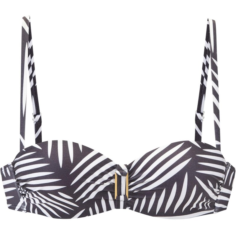 LASCANA Bikinový top antracitová / biela 68500762