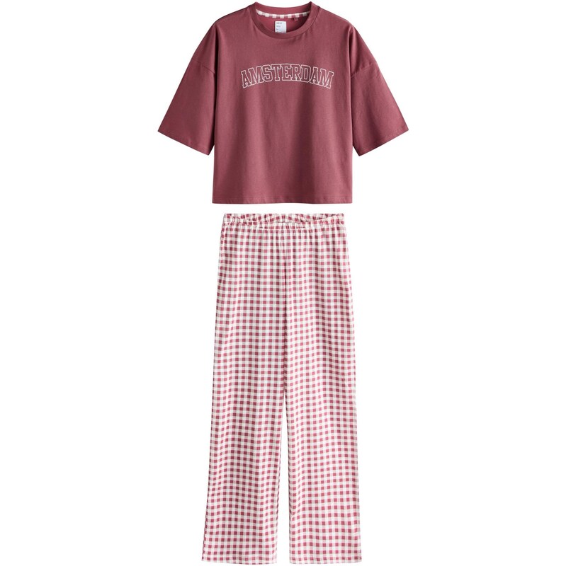 Next Pyžamo svetlofialová / biela 68500833