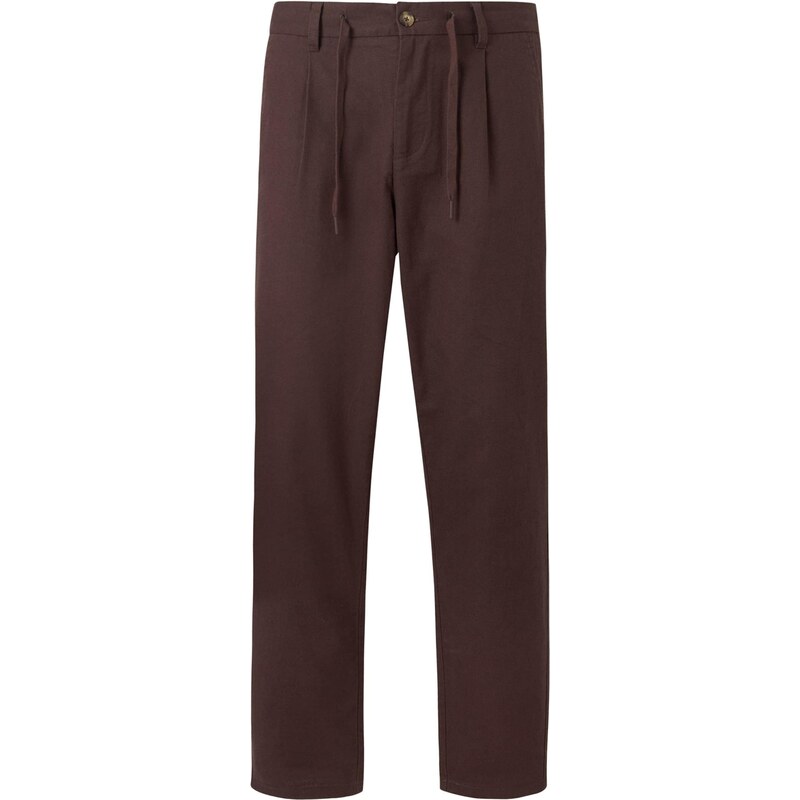 Only & Sons Plisované nohavice ONSLEE tmavohnedá 68501451