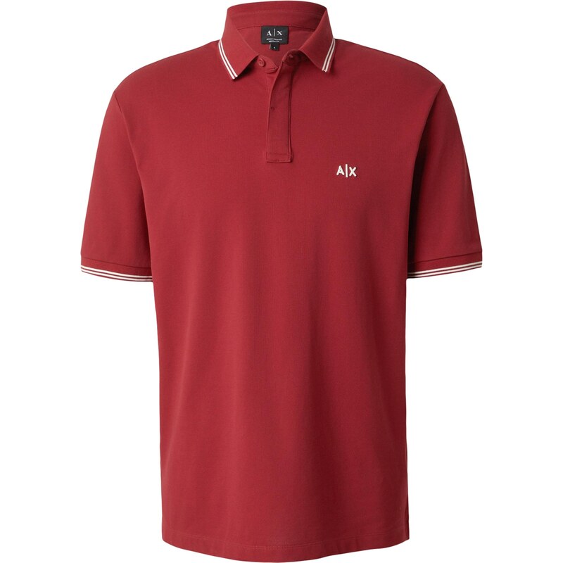 ARMANI EXCHANGE Tričko vínovo červená / biela 68501489