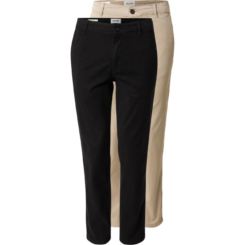 JACK & JONES Chino nohavice medová / čierna 68501571