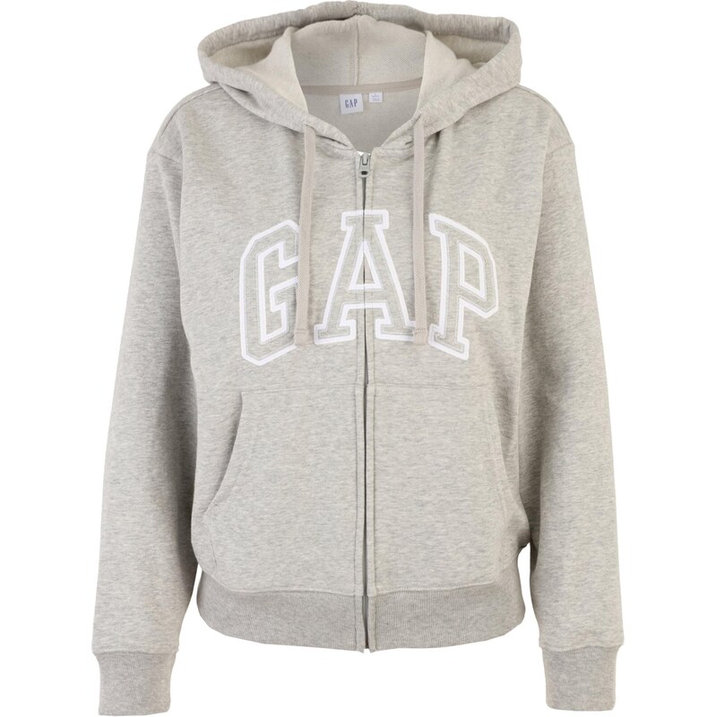 Gap Petite Tepláková bunda HERITAGE sivá / biela 68501551